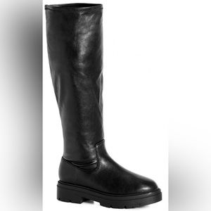 Black calf boots